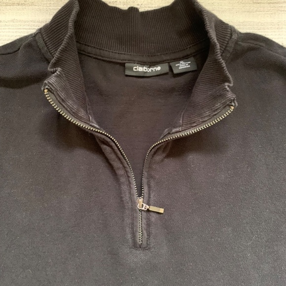 Claiborne Men's Black Long Sleeve Mock Turtleneck Knit XL Pullover - Picture 4 of 7